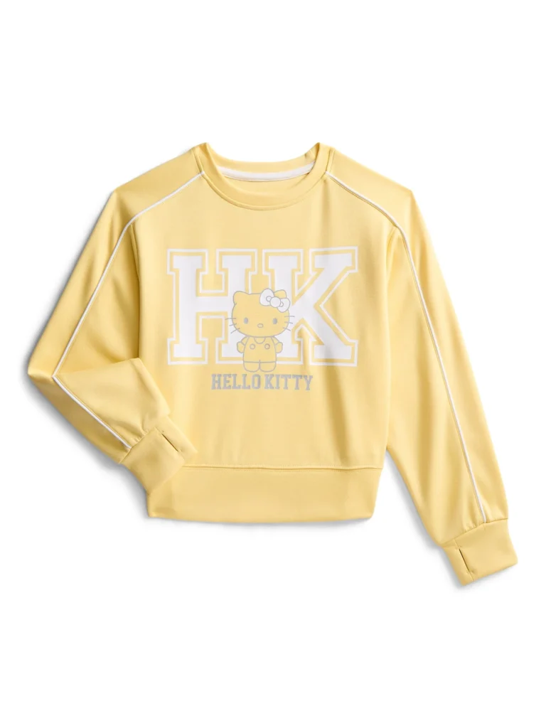 Hello Kitty Girl s Long Sleeve Active Graphic Crewneck Sweatshirt Sizes 4 12