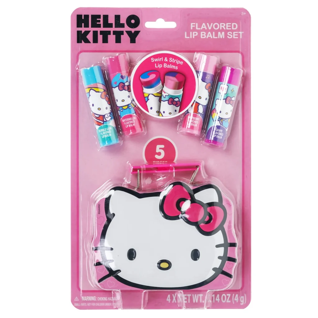 Hello Kitty Moisturizing Lip Balm Tin – Iconic Collectible Case — alternate angle showing full product