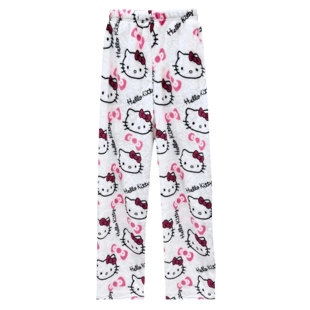 Hello Kitty Holiday Wide Leg Sleep Pajama Pants – Cozy Comfort — alternate angle showing full product