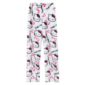 Hello Kitty Holiday All Over Print Women s Wide Leg Sleep Pajama Pants Small