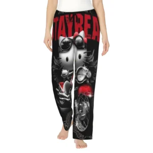 Hello Kitty Holiday All Over Print Women s Wide Leg Sleep Pajama Pants Small