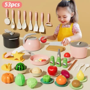 Hey Play BBQ Grill Toy Set Pretend Play Kids Dinner Play Set