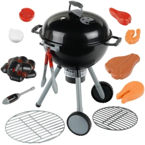 Hey Play BBQ Grill Toy Set Pretend Play Kids Dinner Play Set