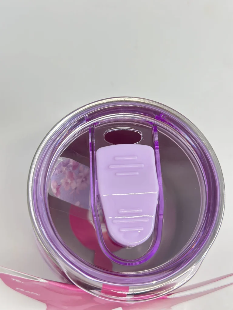 Hi Peach Layne, Mother’s Day Gift Set, Purple Floral Wine Tumbler with