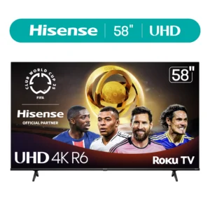 Hisense 58 Class 4K UHD LED LCD Roku Smart TV HDR R6 Series 58R6E3