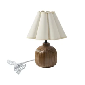Home D cor Collection Brown Ribbed Table Lamp 2