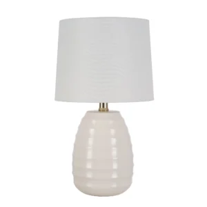Home D cor Collection Brown Ribbed Table Lamp 3