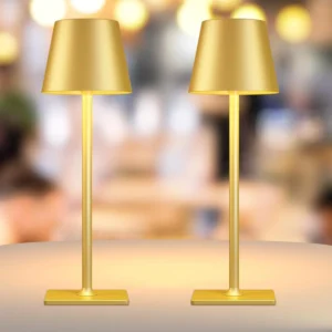 Home Decor Collection Cordless Rechargeable 11 9 Brass Table Lamp with Dimmable 3 Option Lights