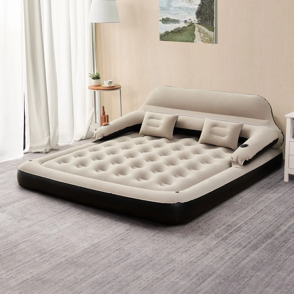 Honeydrill King Size 9 Air Mattress with Headboard Air Couch Sofa Bed