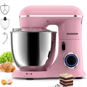 Honinst 6 5 QT Electric Stand Mixer 10 P Speeds Lightweight Tilt Head Kitchen Stand Mixer Dough Hook Whisk Beater Bowl Food Mixer Baking Cake Home Co