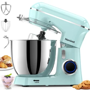 Honinst 6 5 QT Electric Stand Mixer 10 P Speeds Lightweight Tilt Head Kitchen Stand Mixer Dough Hook Whisk Beater Bowl Food Mixer Baking Cake Home Co