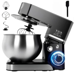 Honinst 6 5 QT Electric Stand Mixer 10 P Speeds Lightweight Tilt Head Kitchen Stand Mixer Dough Hook Whisk Beater Bowl Food Mixer Baking Cake Home Co