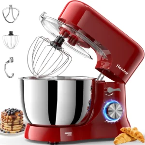 Honinst 6 5 QT Electric Stand Mixer 10 P Speeds Lightweight Tilt Head Kitchen Stand Mixer Dough Hook Whisk Beater Bowl Food Mixer Baking Cake Home Co