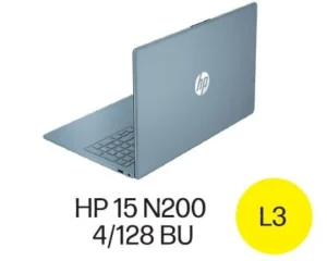 HP 15.6 inch Win 11 Laptop Intel Processor N200 4GB RAM 128GB UFS