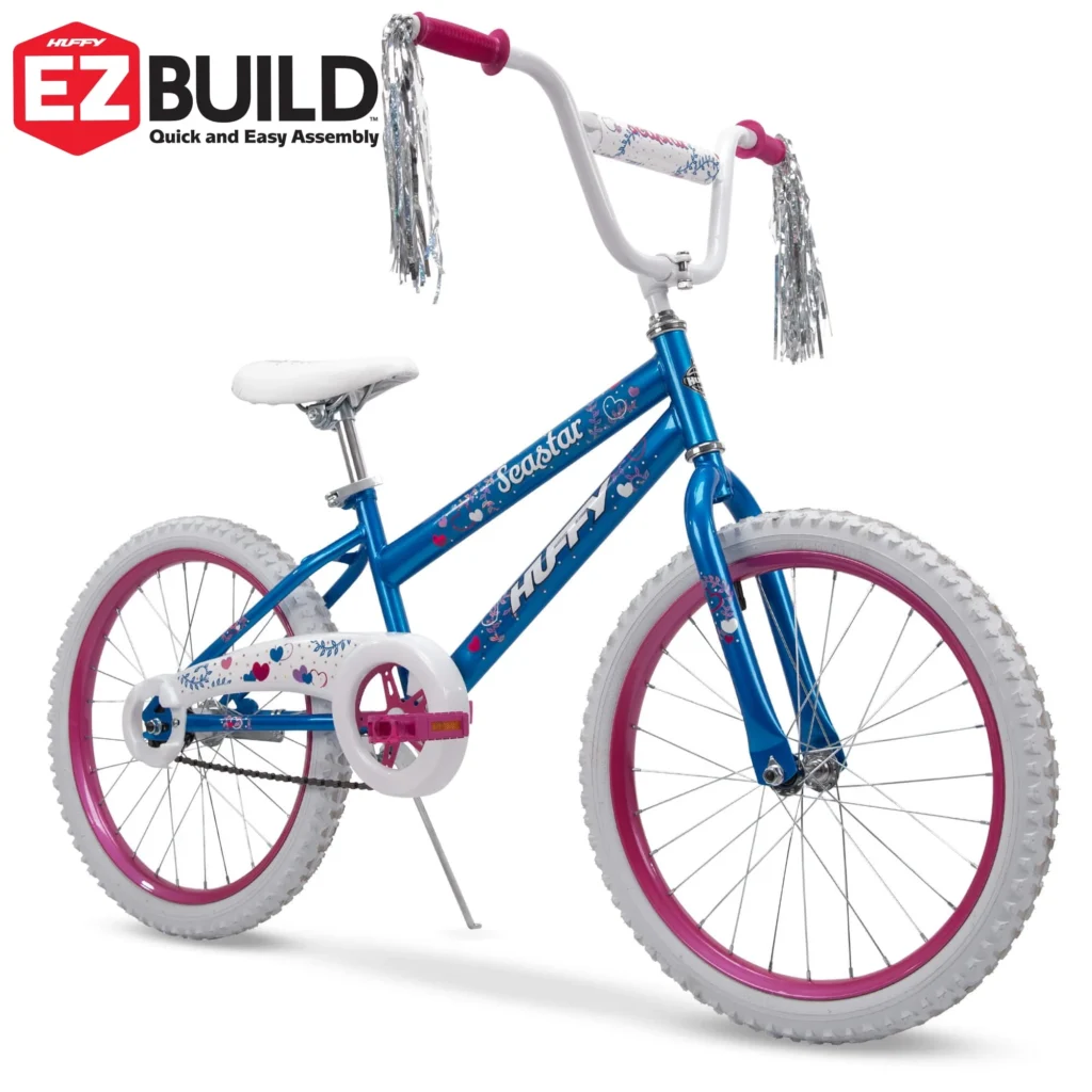 Huffy 20-inch Sea Star Girls’ Bike – Blue & Pink Design β alternate angle showing full product
