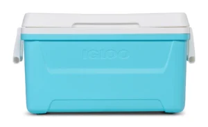 Igloo 28 QT Laguna Hard Sided Ice Chest Cooler Aqua Blue and White