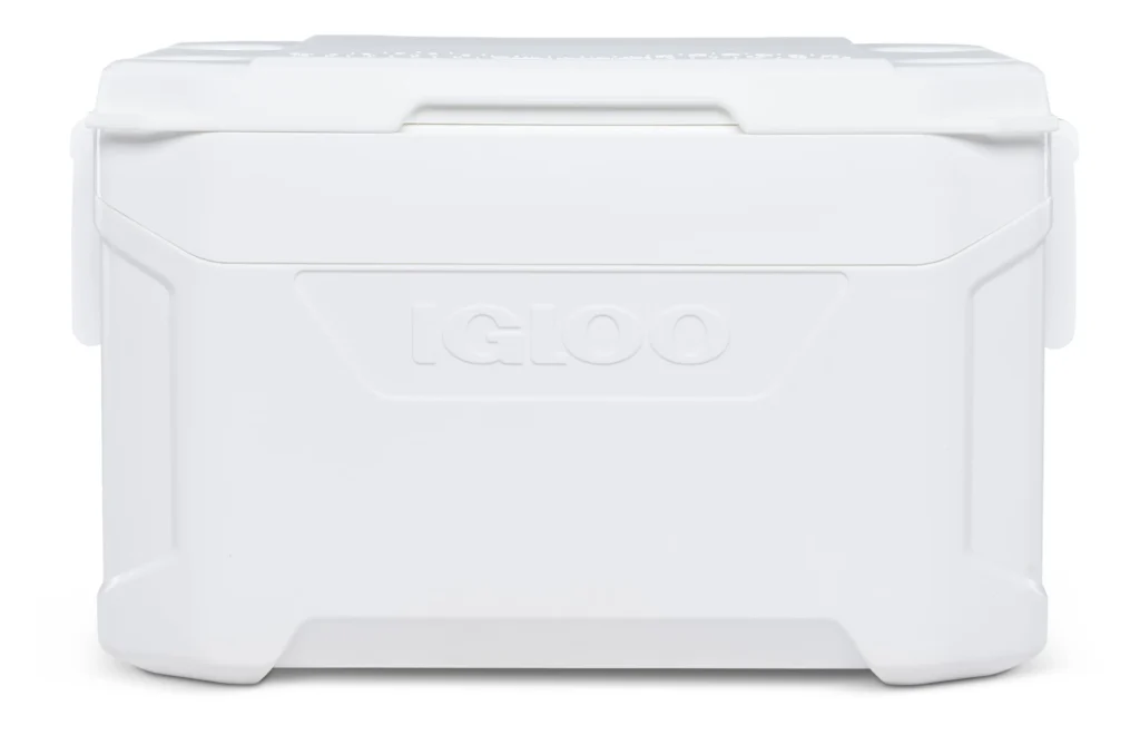 Igloo 48 QT Laguna Hard Sided Cooler – Aqua Blue Design โ alternate angle showing full product