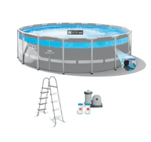 Intex 10ft x 30in Metal Frame Above Ground Swimming Pool Set with Filter Pump