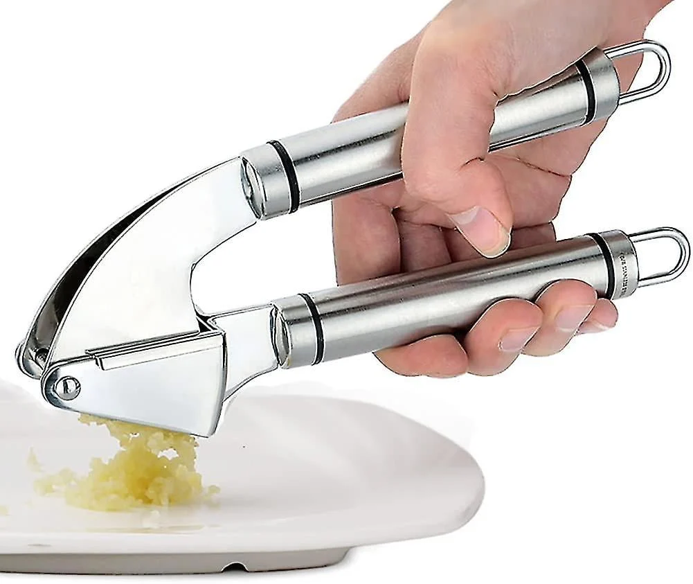 JEEXI Stainless Steel Garlic Press Set – Pro-Grade, Easy Clean — close-up detail of design and finish