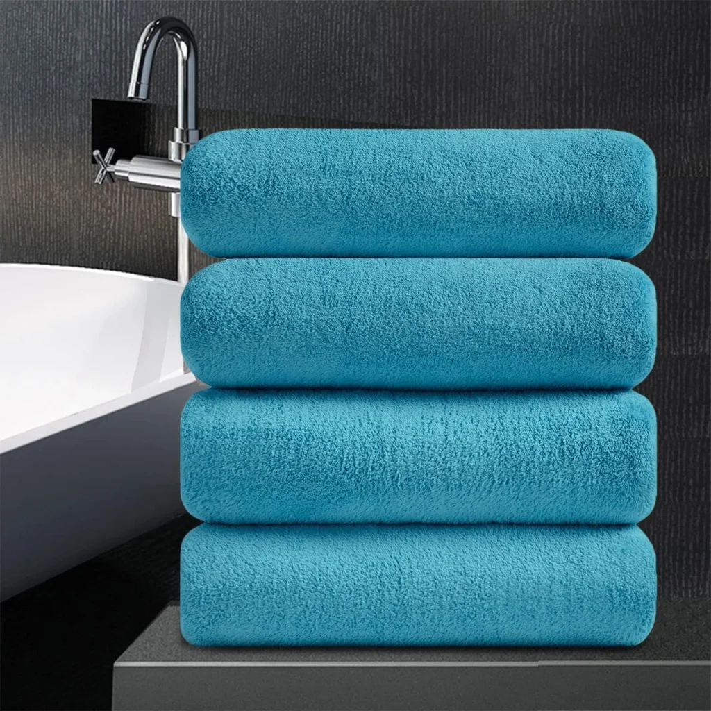 Jessy Home 4 Pack Oversized Bath Sheet Towels 700 GSM Ultra Soft Green