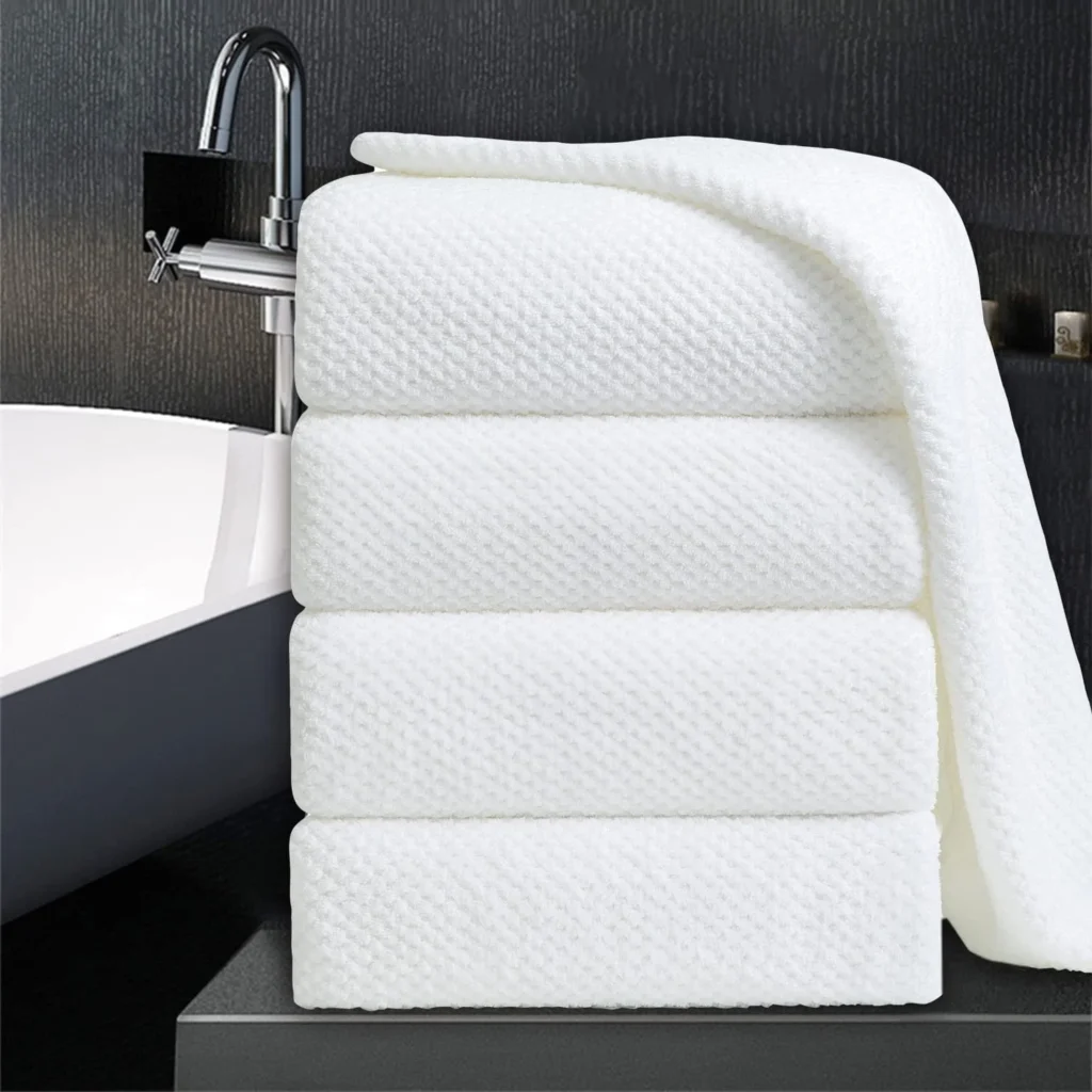 Jessy Home Ultra Soft Oversized Bath Sheet Towels – 4 Pack Green — alternate angle showing full product