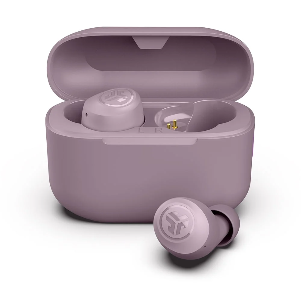 JLab Go Air Pop True Wireless Earbuds – Teal, Compact Design — alternate angle showing full product