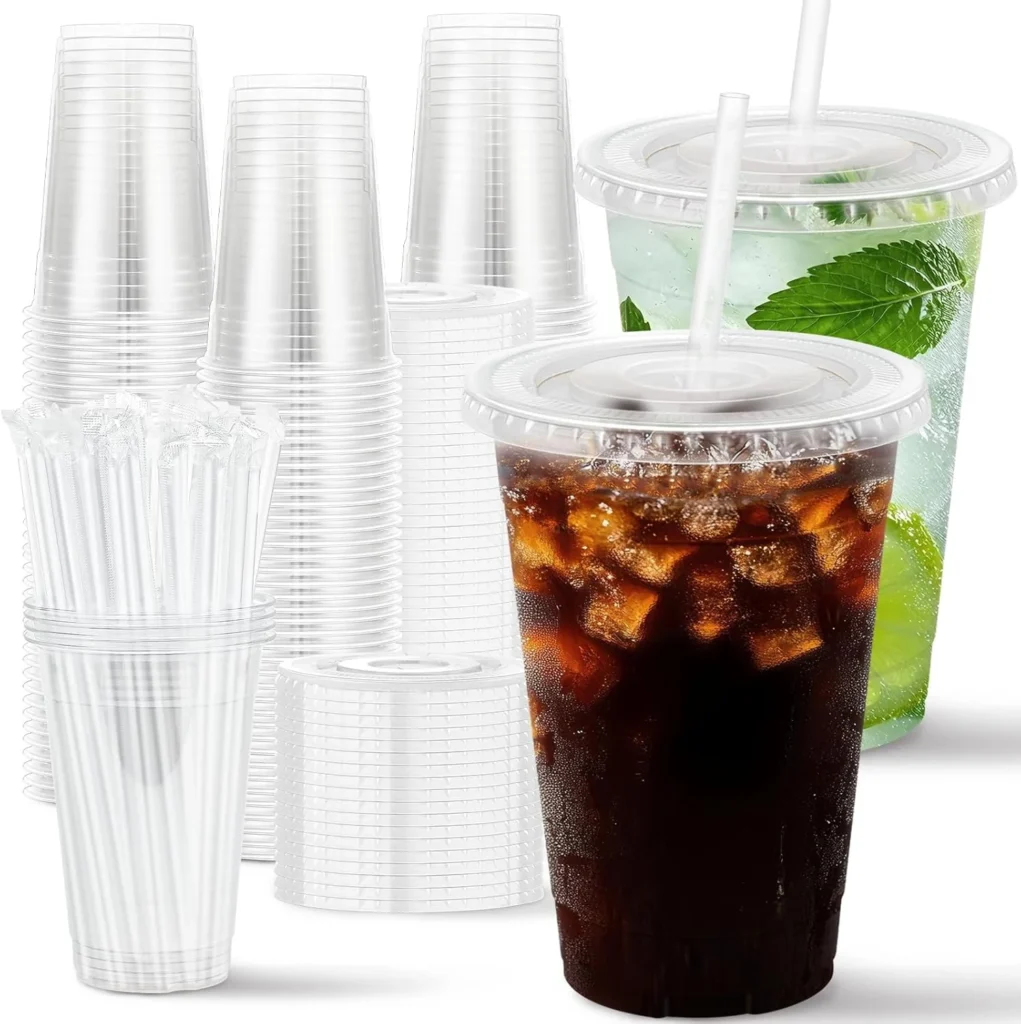 JOLLY CHEF 150 Pack 16 oz Disposable Plastic Cups Red Party Plastic Cups for Parties Picnics and BBQ