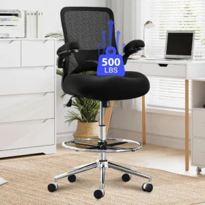 JONPONY Ergonomic Office Chair Lumbar Support Adjustable Height with Armrests for Adults Black 5