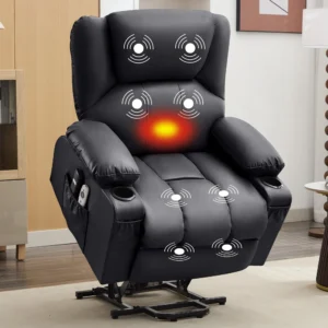JONPONY Oversize Recliner Chair, Swivel Rocker Recliner Chair for