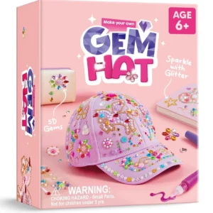 Joyfy Purple Baseball Cap Gem Art Set Creat your own hat Arts And Crafts kits for girls Ages 8 12