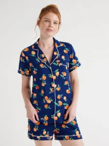 Joyspun Toddler Mommy and Me Notch Collar Top and Shorts Family