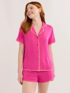 Joyspun Toddler Mommy and Me Notch Collar Top and Shorts Family