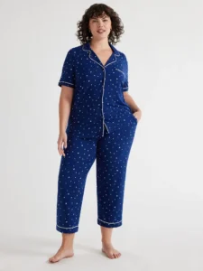 Joyspun Toddler Mommy and Me Notch Collar Top and Shorts Family