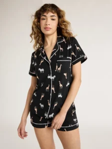 Joyspun Toddler Mommy and Me Notch Collar Top and Shorts Family