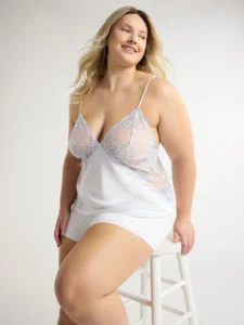 Joyspun Women s Bridal Lace Satun Cami Set Sizes XS XXXL