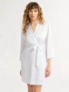 Joyspun Women s Bridal Satin Robe Sizes XS to 3X