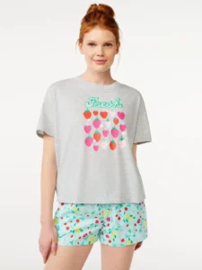 Joyspun Women s Bridal Shortie Pajama Set Sizes XS to 3X