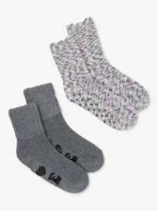 Joyspun Women s Double Layer Lounge Socks Low Cut 3 Pack Fits Shoe Sizes 4 10