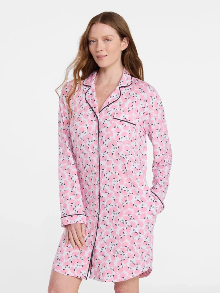 Joyspun Dreamy Soft Short Sleeve Sleepshirt – Plush Comfort S-3X β close-up detail of design and finish