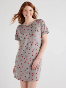 Joyspun Women s Dreamy Soft Collection Short Sleeve Sleepshirt Sizes S M to 2X 3X