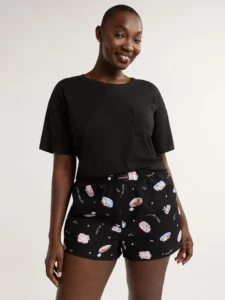 Joyspun Women s Flannel Pajama Boxer Shorts Sizes XS to 3X