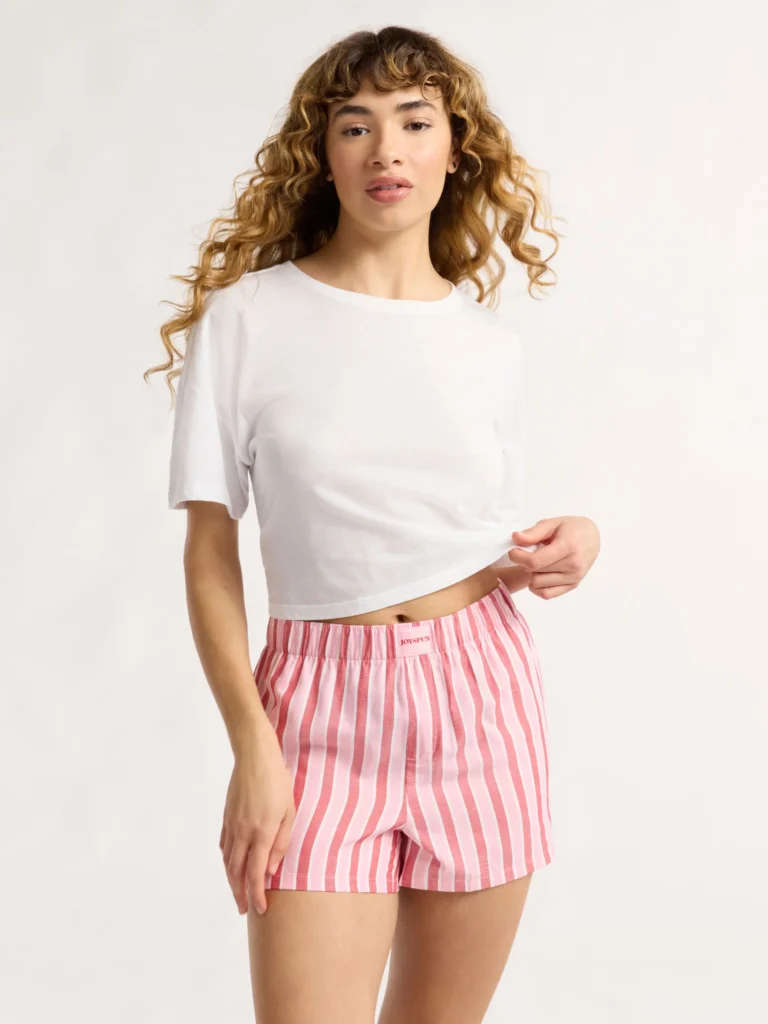 Joyspun Women’s Flannel Boxer Pajama Shorts – Soft & Cozy — close-up detail of design and finish