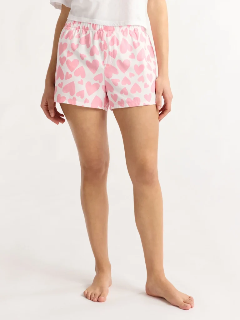 Joyspun Women’s Flannel Boxer Pajama Shorts – Soft & Cozy — alternate angle showing full product