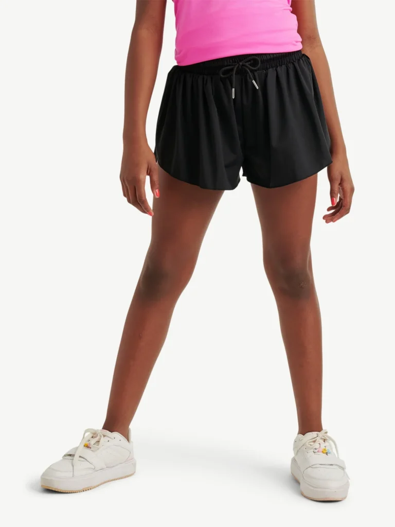 Justice Girls Flutter Shorts – Lightweight Summer Activewear β alternate angle showing full product