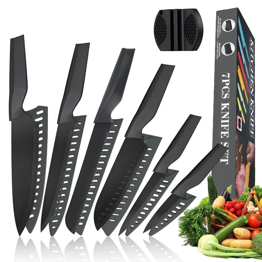 Kailwokk 13-Pc Stainless Steel Knife Set – Ergonomic & Complete β close-up detail of design and finish