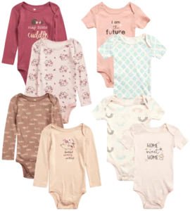 KIMI BEAR Newborn Baby Girls Layette Set 4 Packs 0 3 Months Winter Clothes Outfits Long Sleeves Romper Top Pants Gloves Hats 16 Piece Essentials Acce