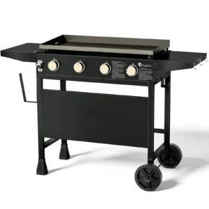 KingChii 4 Burner 32 Propane Griddle Outdoor Flat Top Gas Grill Griddle for Camping Tailgating BBQ Backyard Patio