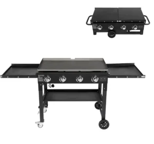 KingChii 4 Burner 32 Propane Griddle Outdoor Flat Top Gas Grill Griddle for Camping Tailgating BBQ Backyard Patio