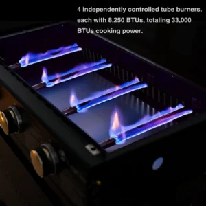KingChii 4 Burner 32 Propane Griddle Outdoor Flat Top Gas Grill Griddle for Camping Tailgating BBQ Backyard Patio