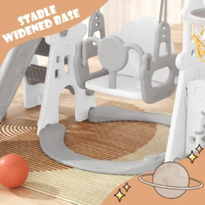 KORIMEFA 6 in 1 Kids Slide Swing Set Perfect Toddlers 1 6 Years Indoor Outdoor Playground Slide Swing Basketball Hoop Climber Toy